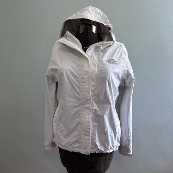 North Face white windbreaker rain jacket size M - Picture 1 of 8